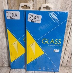 Samsung Galaxy J7 2018 Tempered Glass Screen Protector Full Cover Black 9H 0.3mm
